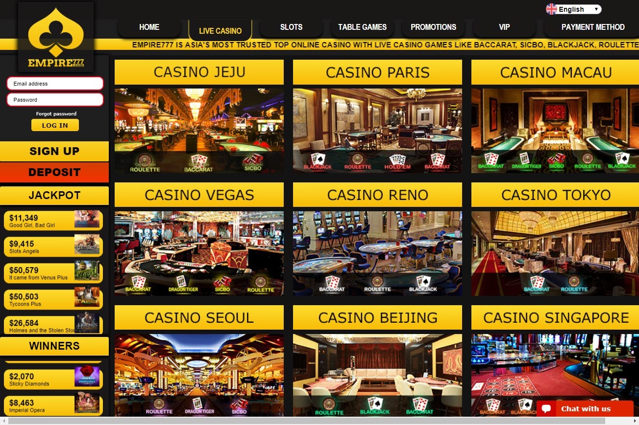 Asia Top Online Casino Empire777.com Live Dealer