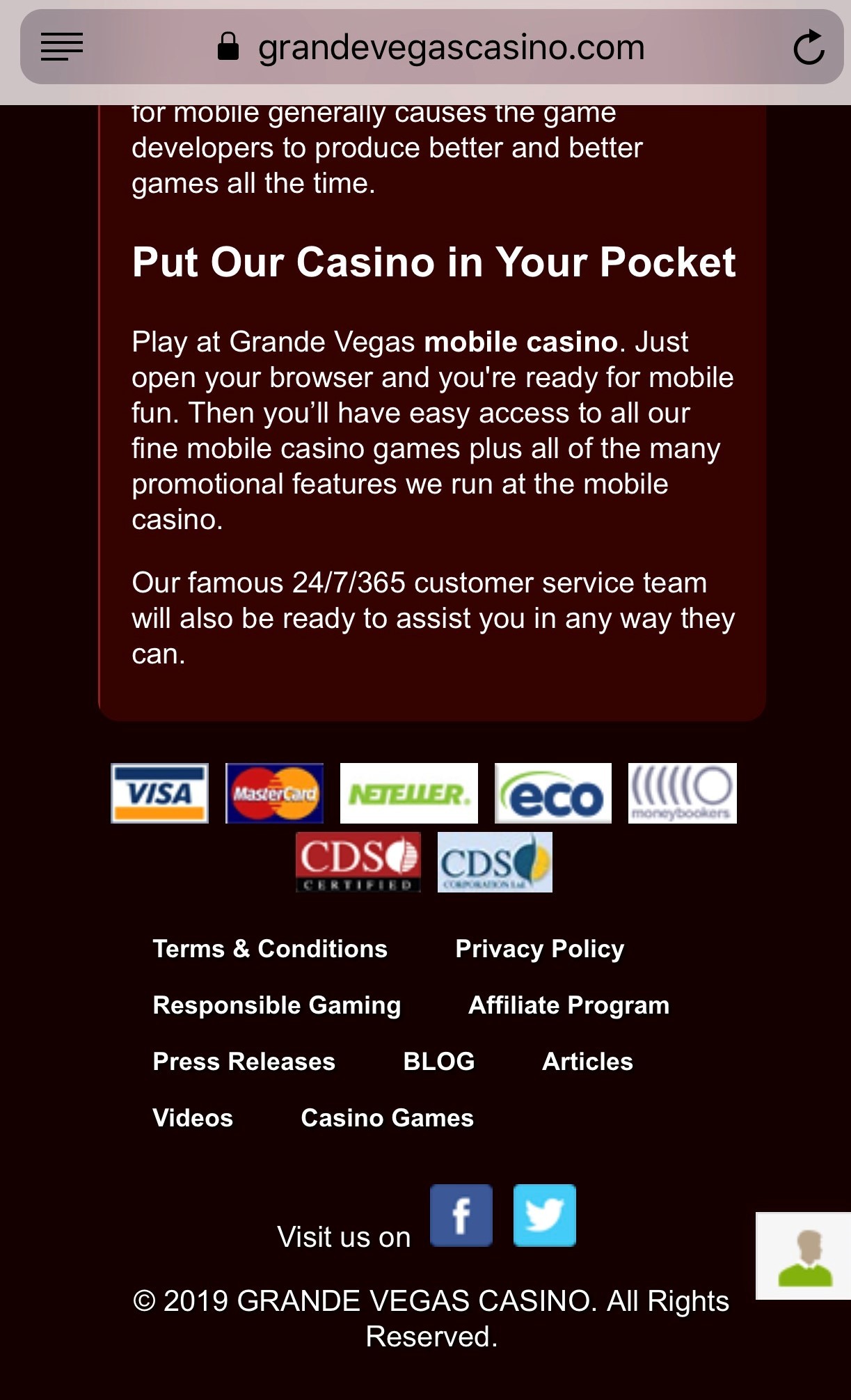 Grande Vegas T&C Mobile