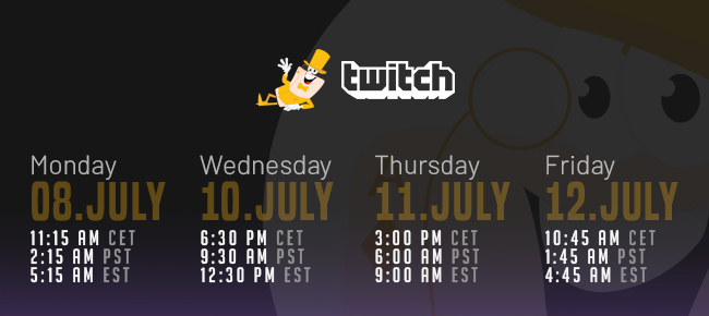 Streaming Time for July 2019, 2nd Week