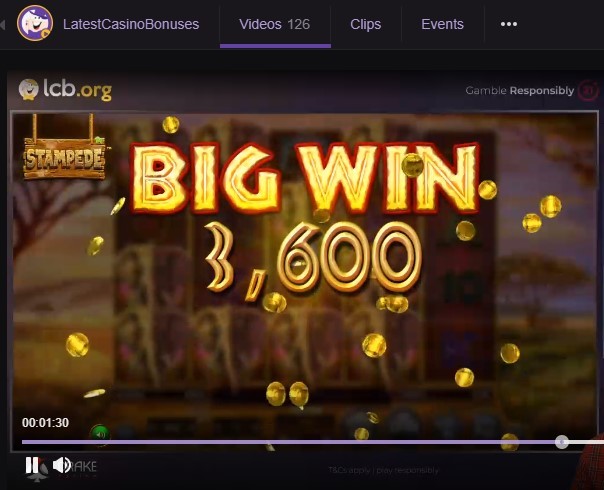 Stampede (BetSoft) Big Win Number 1
