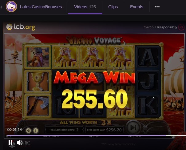Viking Voyage (BetSoft) Big Win on FS