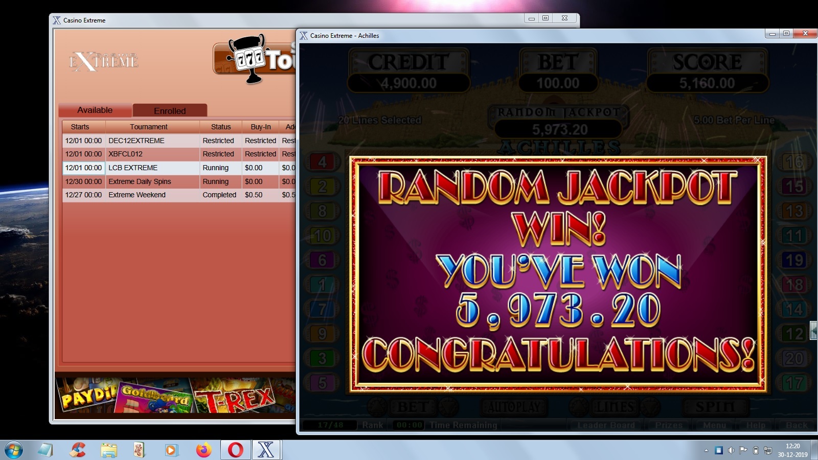 _ EXTREME LUCKY JACKPOTWIN TO GET TO 1ST PLACE