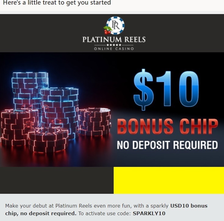 platinum reels $ no deposit bonus