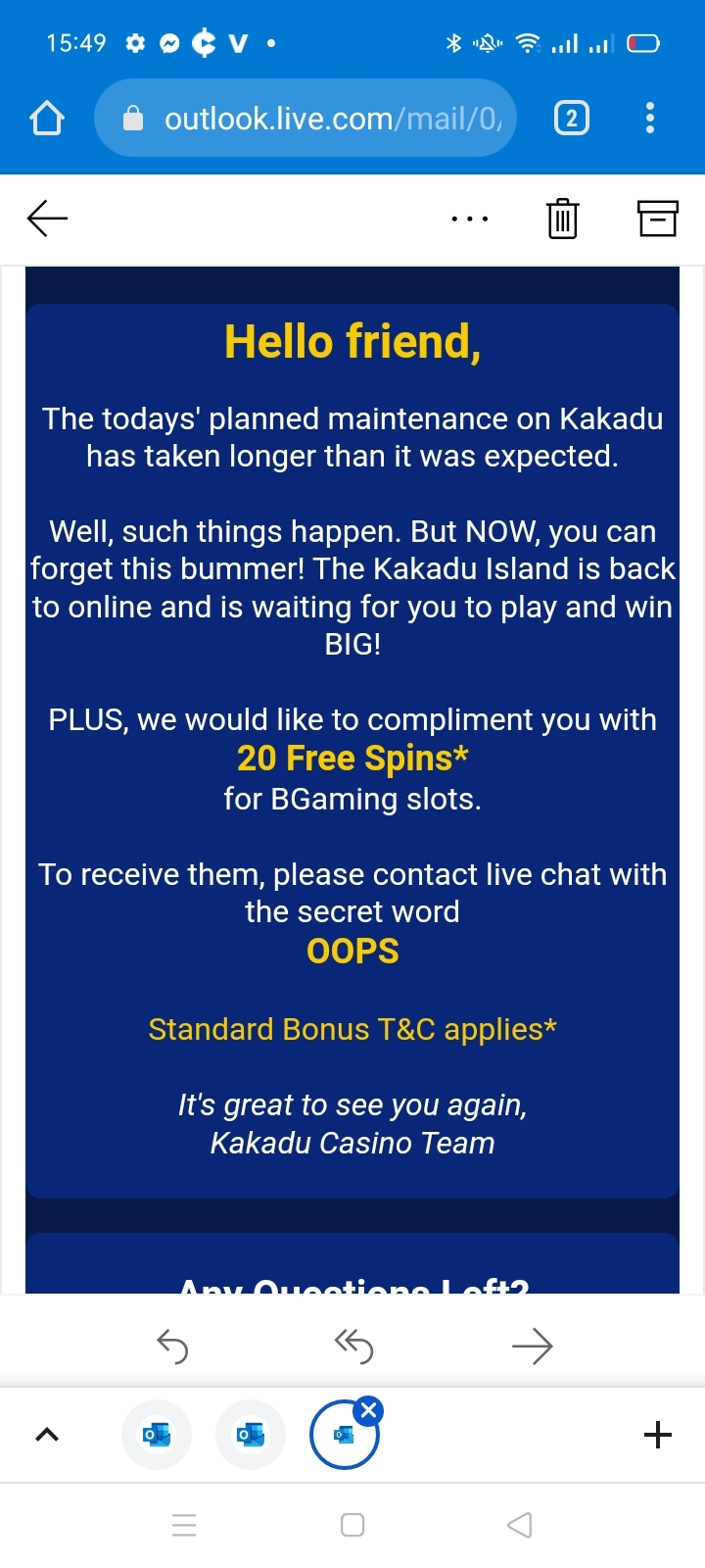 kakadu casino no deposit bonus code