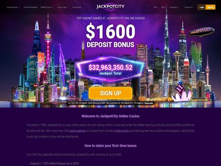 JackpotCity Casino Bonus Codes, Free Offers and Review