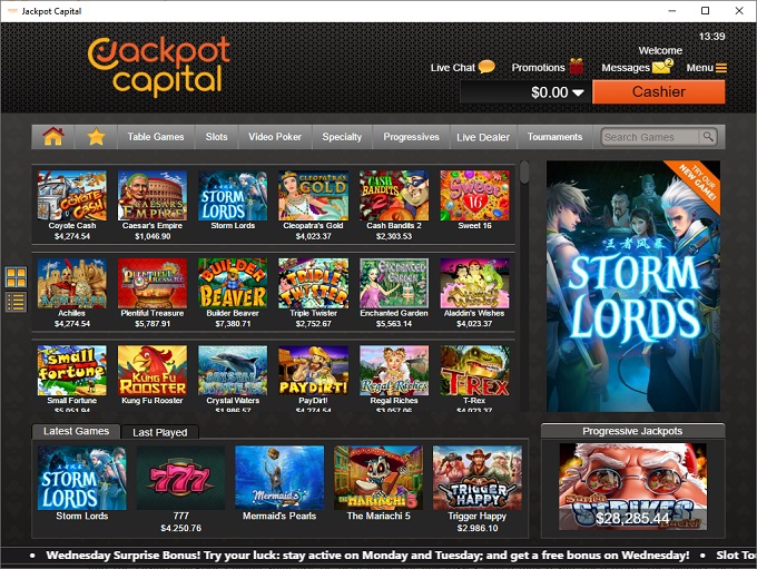Jackpot Capital has an EXCLUSIVE 100 free spins No Deposit Bonus