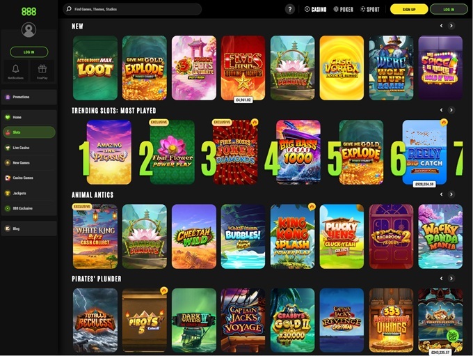 888 Casino 13.10.2026. lobby