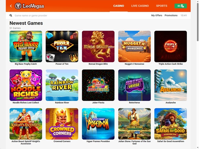 Leo Vegas 16.04.2026. lobby 