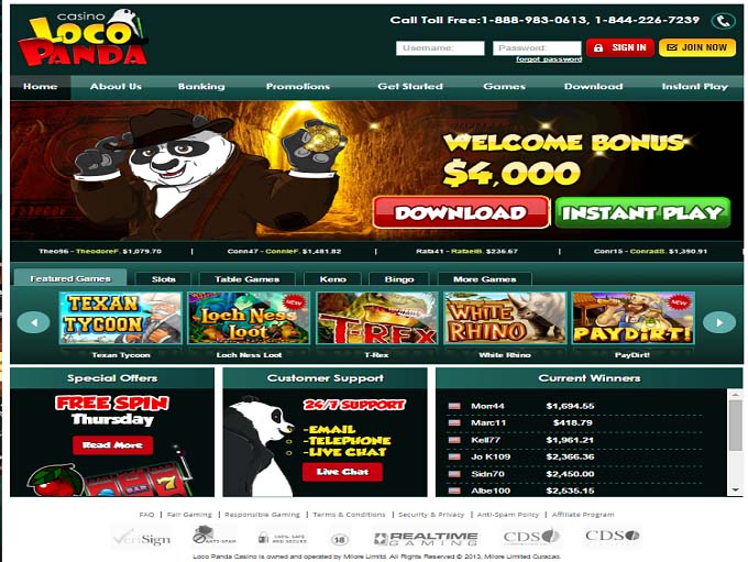 Loco Panda Casino Mobile