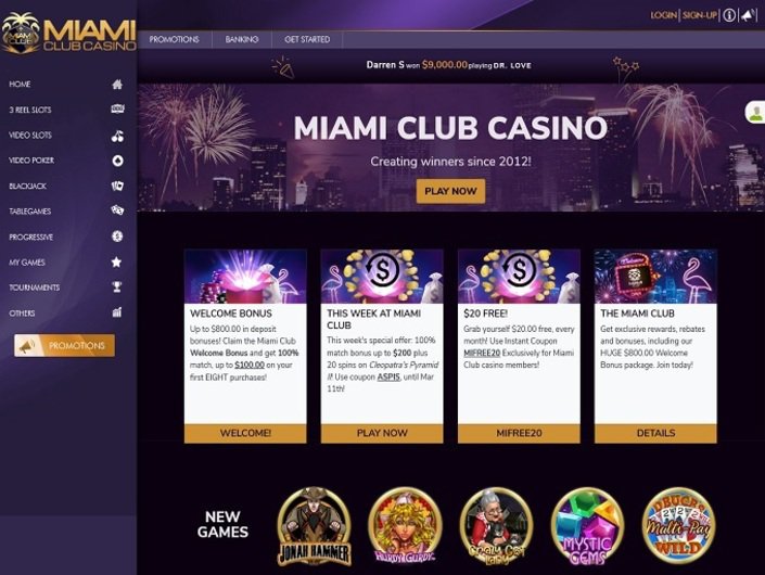 miami club casino free spins