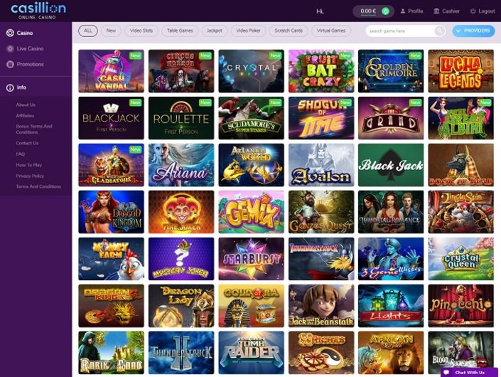 casino live games online
