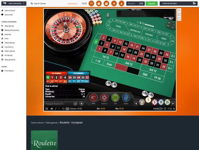 Betsson online casino review