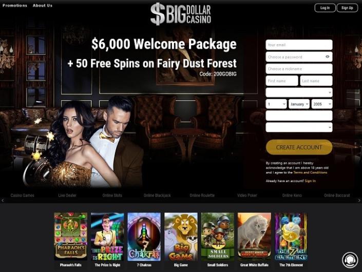 big dollar casino free spins