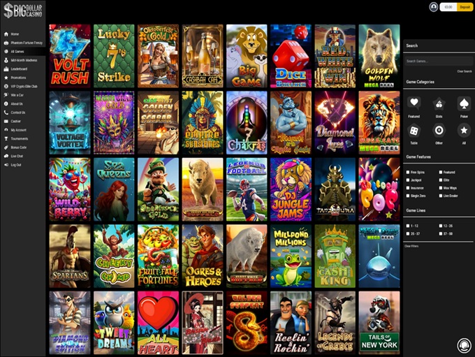 Big Dollar Casino 27.10.2025. Lobby 