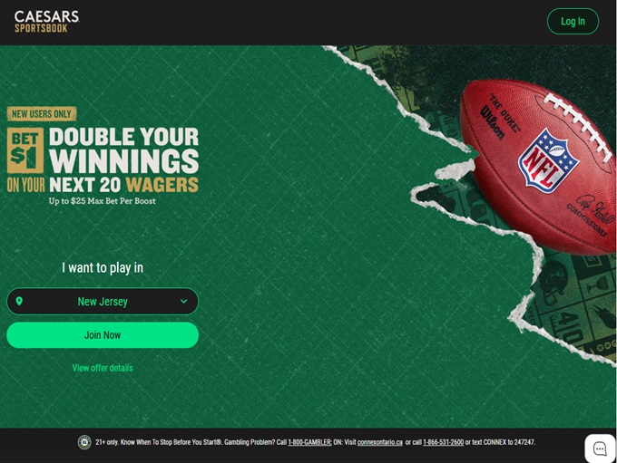 Caesars Sportsbook NJ 29.09.2025. Hp 