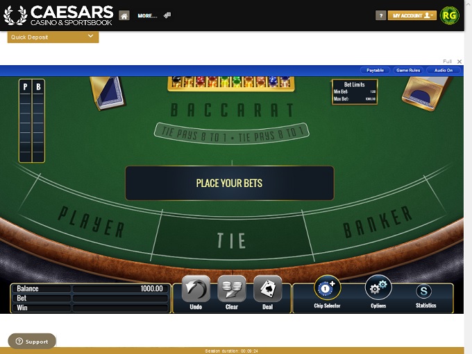 caesars casino online blackjack