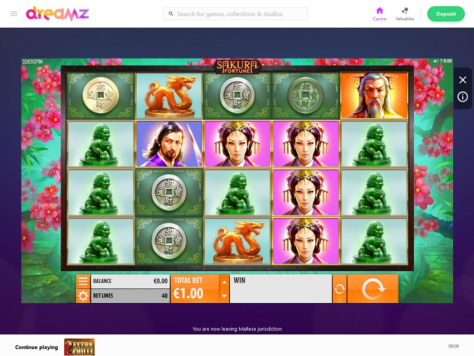 Dreamz Casino Game 1 