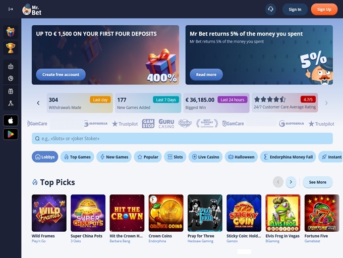 Mr Bet Casino 28.10.2025. hp 