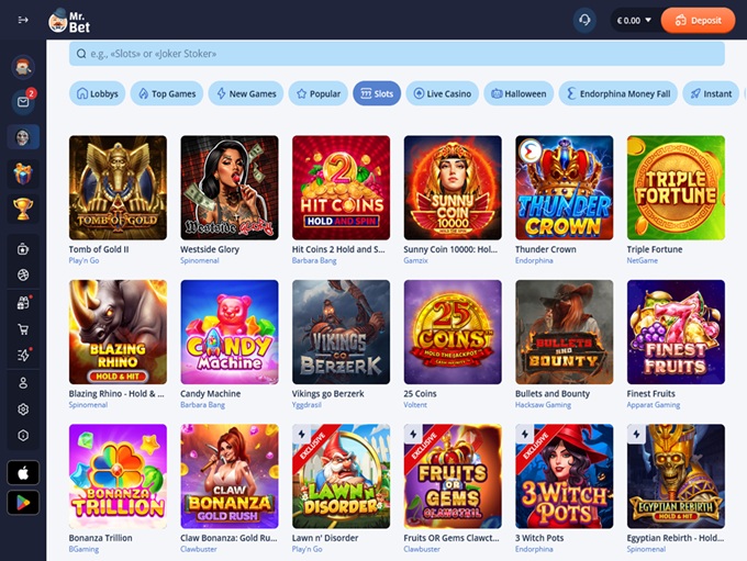 Mr Bet Casino 28.10.2025. lobby 