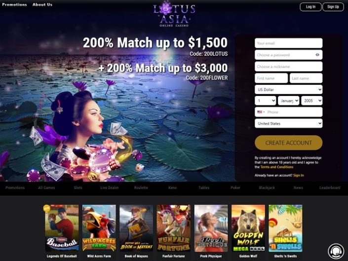 lotus asia casino no deposit bonus codes