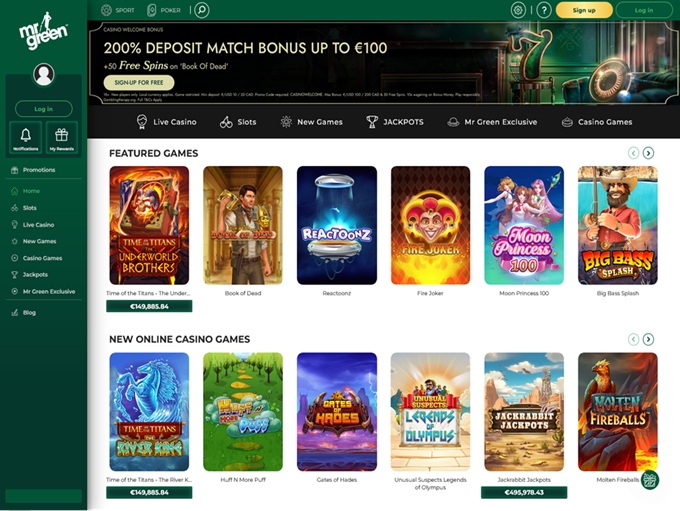 Mr Green Casino 28.05.2025. hp 