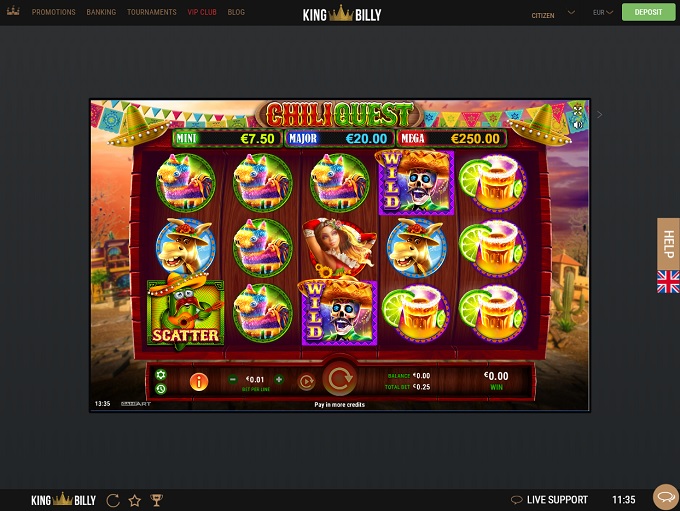 King Billy Casino new Game 2 
