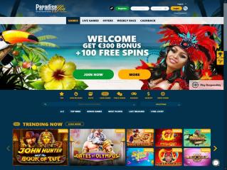 paradise  casino free spins