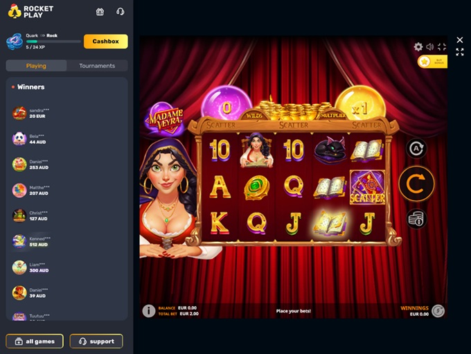 RocketPlay Casino 31.12.2025. Game 1 