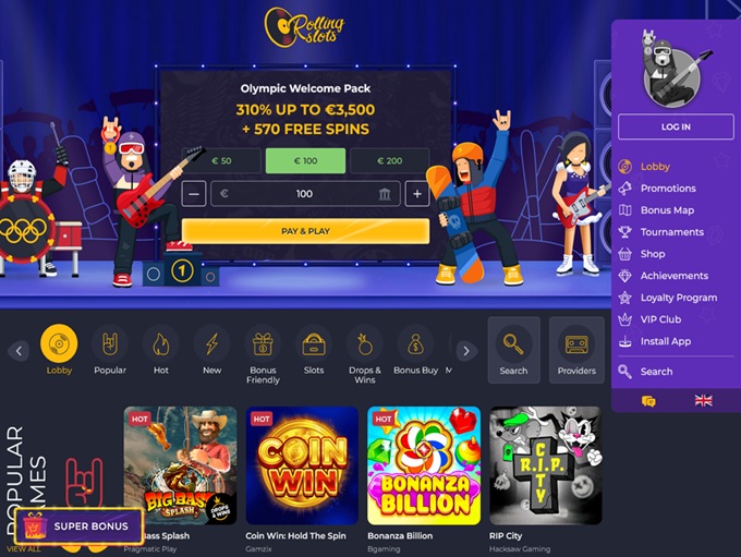 Rolling Slots Casino 23.02.2026. hp 