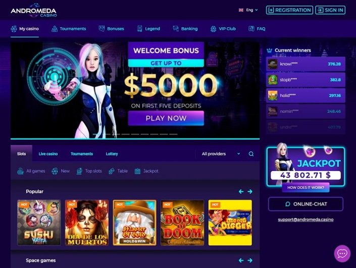 Andromeda Casino Review ᐈ Exclusive 50 Spins No Deposit Bonus