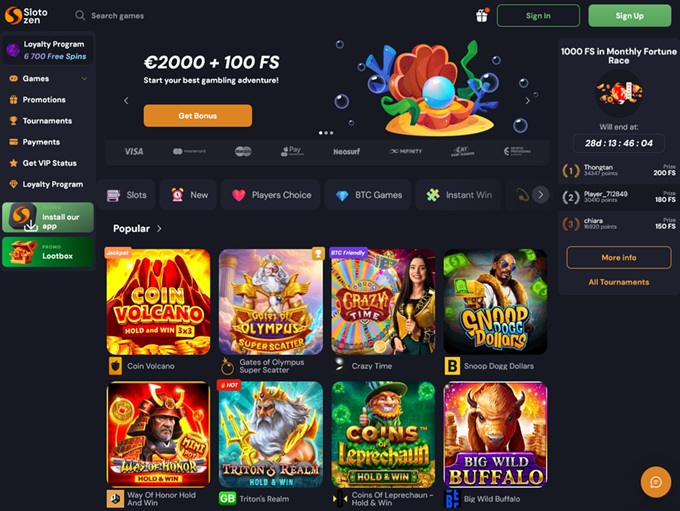 Slotozen Casino 02.09.2025. hp