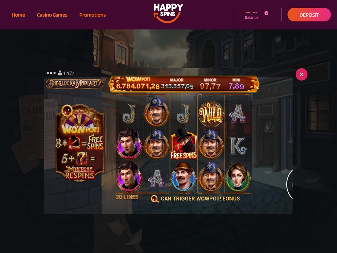 HappySpins Casino Game 2 