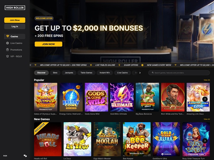 High Roller Casino 15.09.2025. Hp