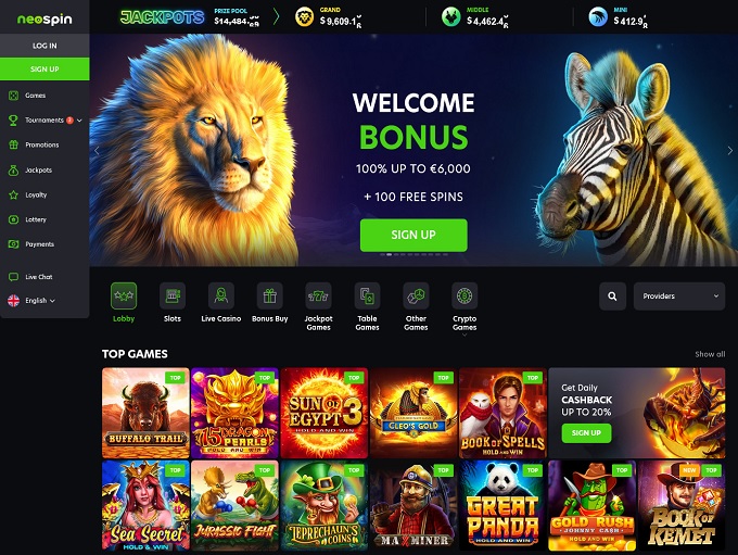 neospin Casino 18.04.2023. hp 