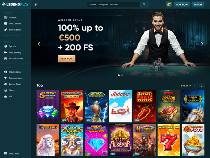 LegendPlay Casino 11.09.2025. hp 