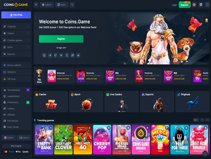 Coins.Game Casino 03.10.2025. Hp
