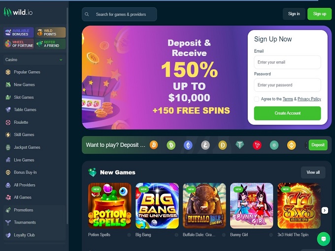Wild.io Casino hp