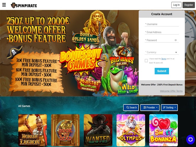 Spinpirate Casino hp 