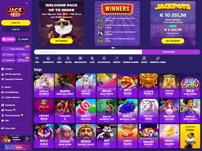 Jacktop Casino 24.01.2025. Hp 