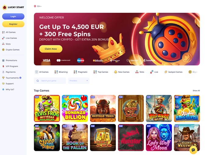 LuckyStart Casino 29.09.2025. hp 