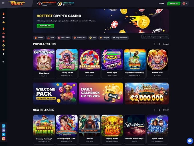 Heatz Casino 05.07.2023. Home 