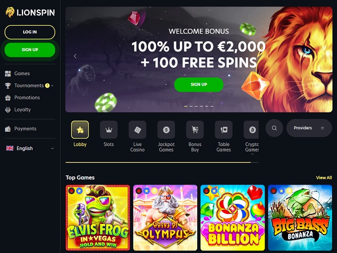 Lionspin casino 2402023 HP 