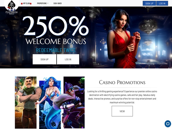 Platinum Reels Casino 06.06.2025. hp 