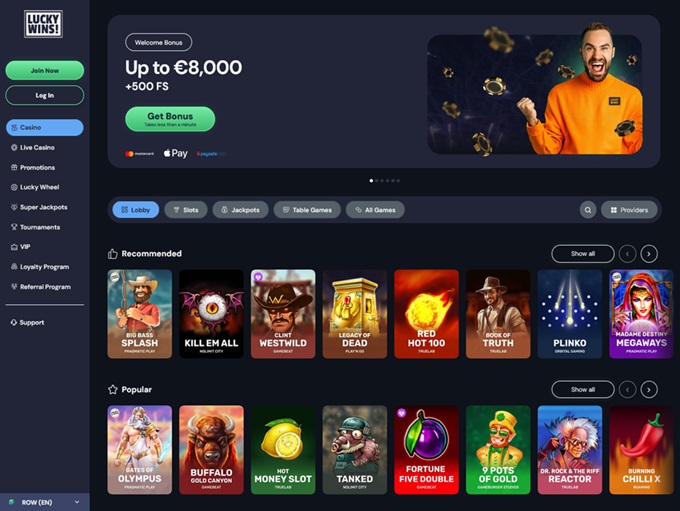 LuckyWins Casino 29.09.2025. hp