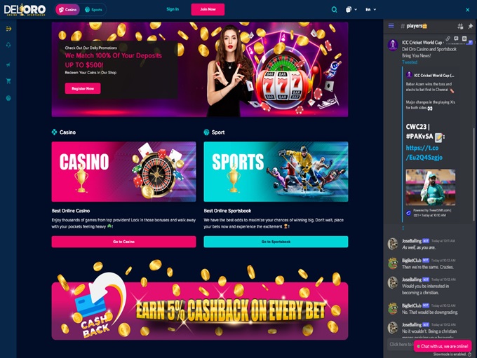 Del Oro Casino 27.10.2023. Hp