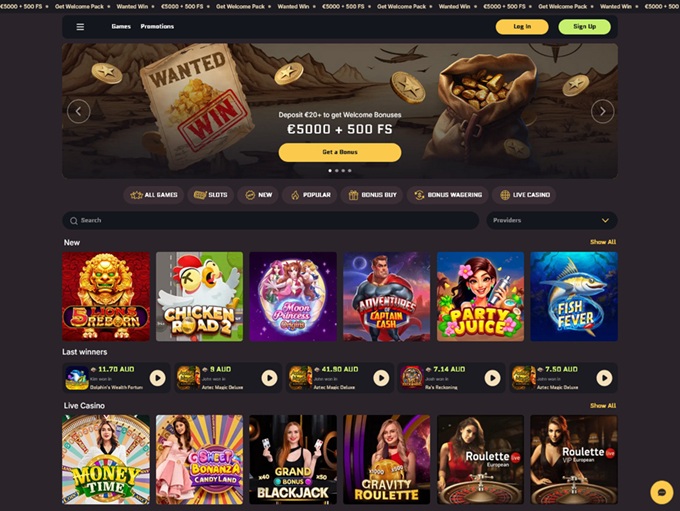WantedWin Casino 05.12.2025. Hp
