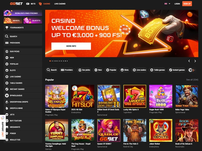 GGbet Casino 24.07.2025. Hp