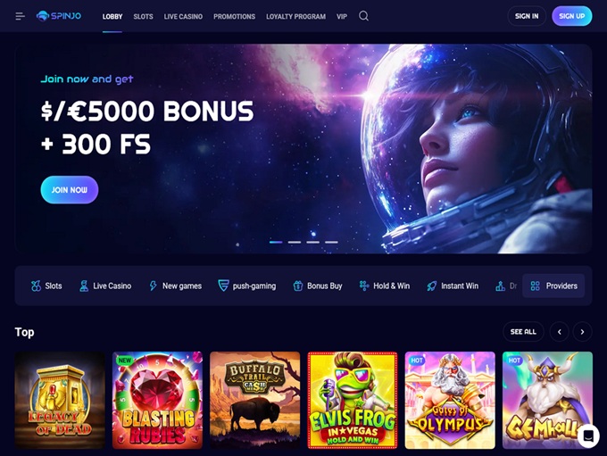 Spinjo Casino 07.08.2025. hp