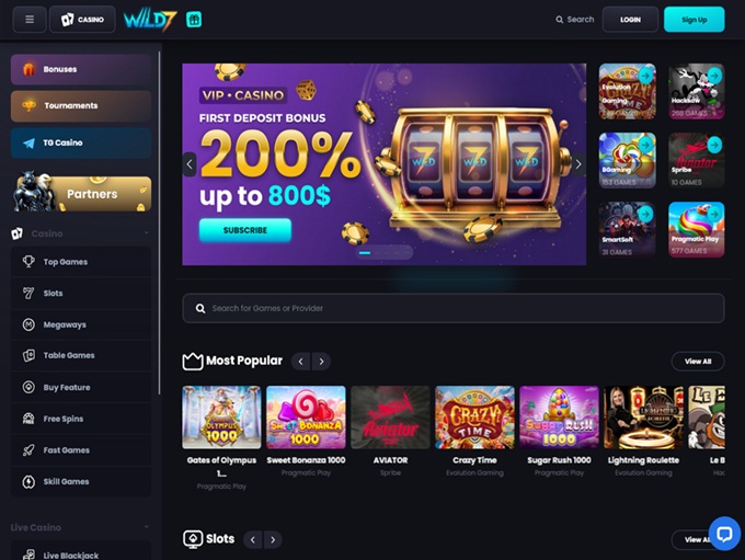 Wild7 Casino 03.12.2025. Hp