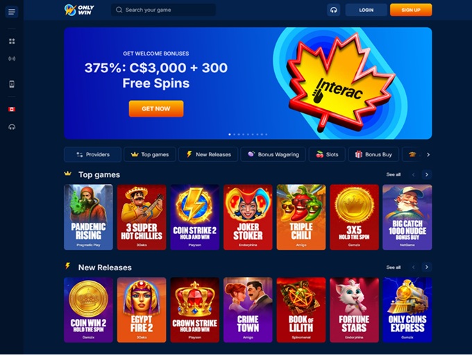 OnlyWin Casino 19.11.2025. hp 
